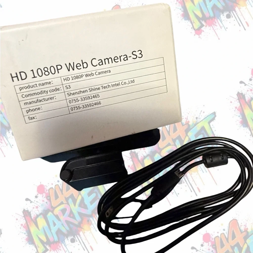 Walfront Black Webcam